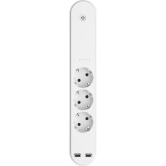 DENVER SHP-310U Smart Power Strip - 3-Outlet 16A, White - Enhance Your Connectivity and Control!
